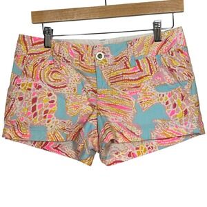 Lilly Pulitzer Walsh Short Women 2 Breakwater Blue Tini Bikini Beach Sorority